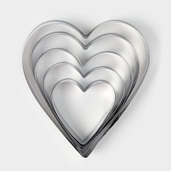 Вырубка для пряников "Сердечки" набор 5 шт